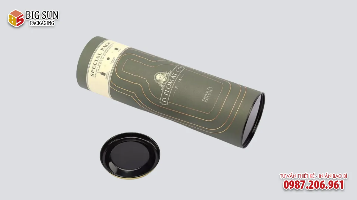 Hộp trụ tròn đựng rượu