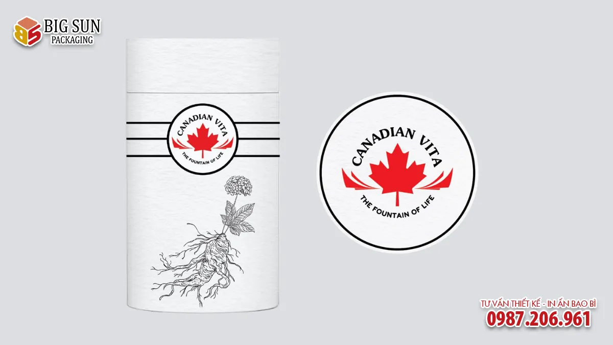 Hộp trụ tròn đựng sâm