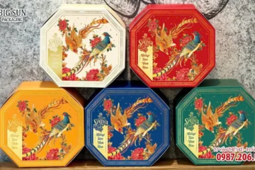 Hộp đựng bánh kẹo Spring Khổng Tước Vinh Hoa