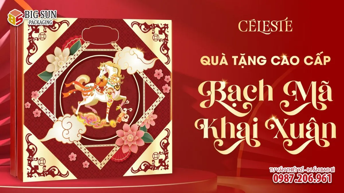 Hộp quà Tết thương hiệu Bạch Mã Khai Xuân