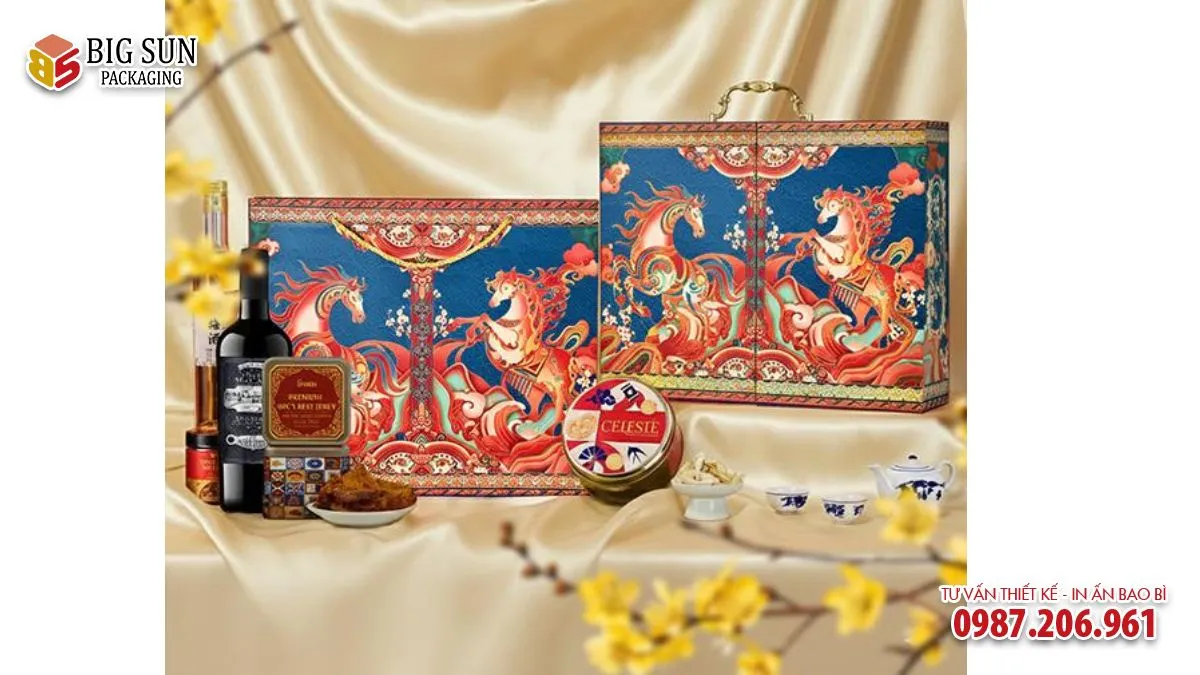 Hộp quà Tết thương hiệu Mã Đáo Nghênh Xuân SONA