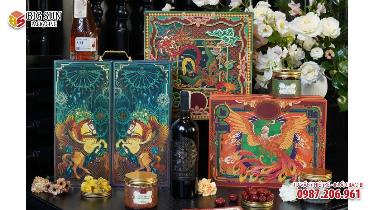 Hộp quà Tết thương hiệu TỨ QUÝ KHAI VẬN – Luna Cake