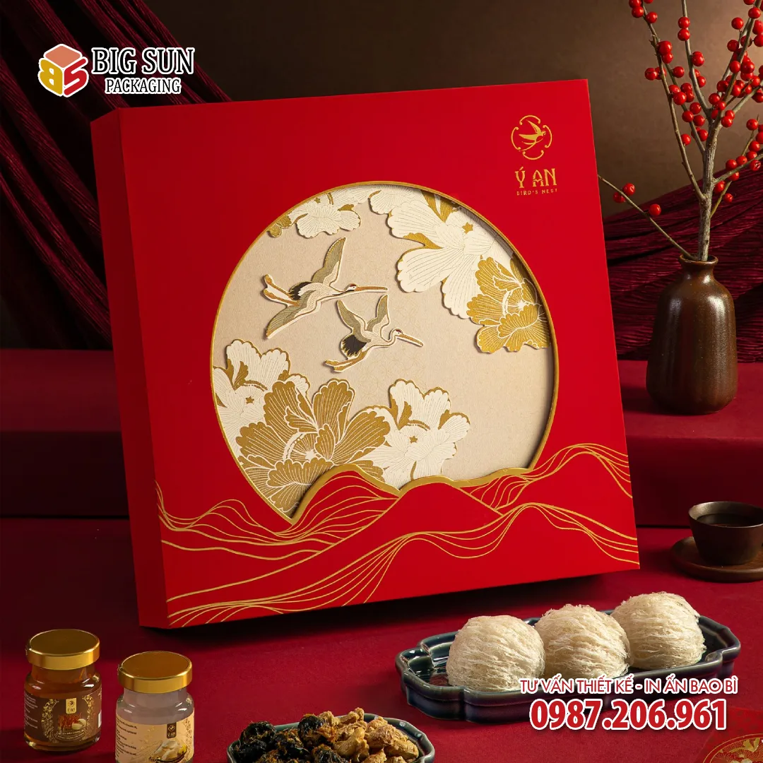 Hộp đựng yến Ý An Cát Hạc
