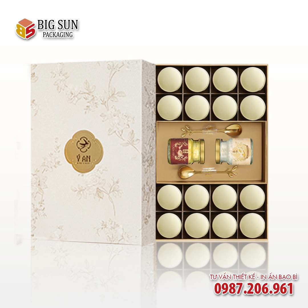 Hộp đựng yến Ý An dáng đứng 18 hũ YCS