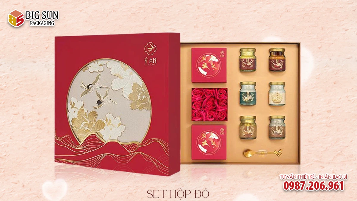 Hộp đựng yến Ý An dáng vuông