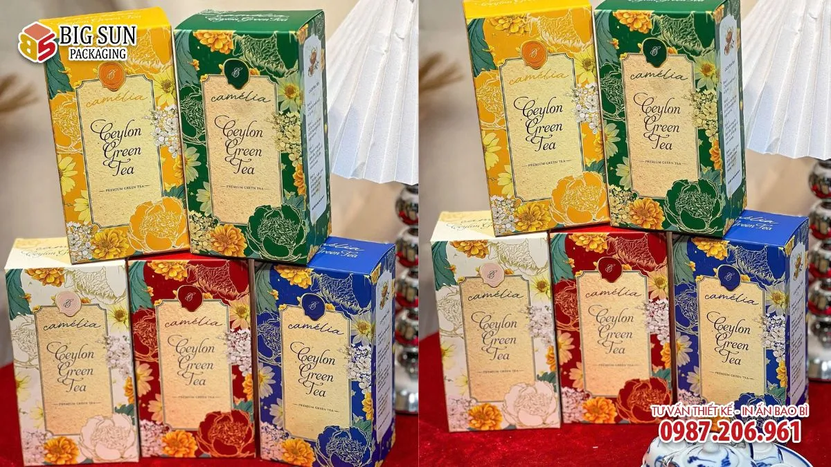 Hộp đựng bánh kẹo Tết Camelia