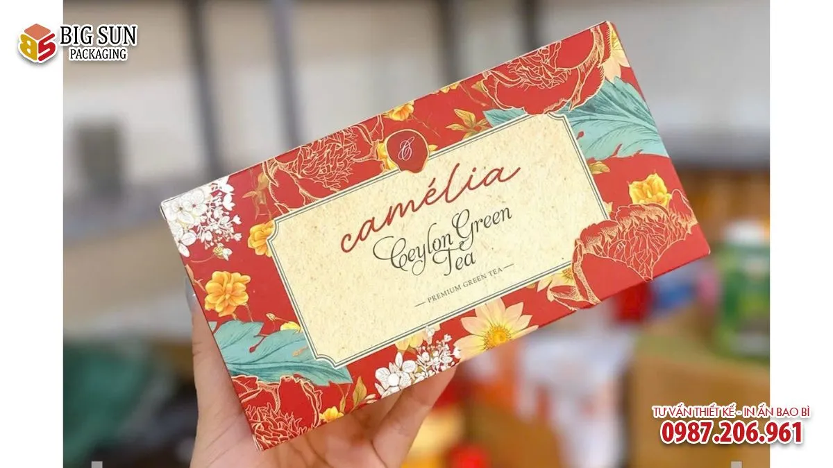 Hộp đựng bánh kẹo Tết Camelia