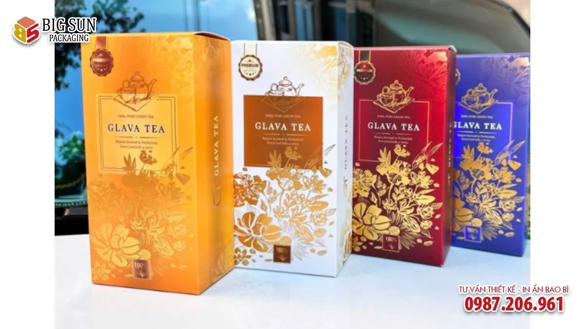 Hộp đựng bánh kẹo Tết Glava Tea