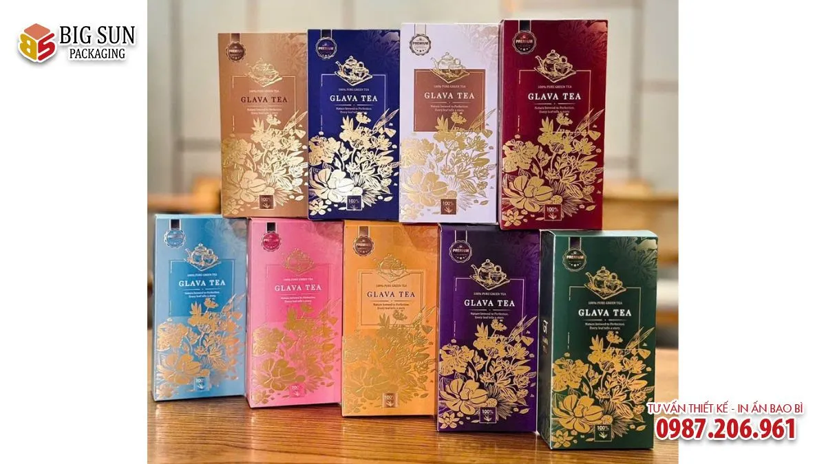 Hộp đựng bánh kẹo Tết Glava Tea