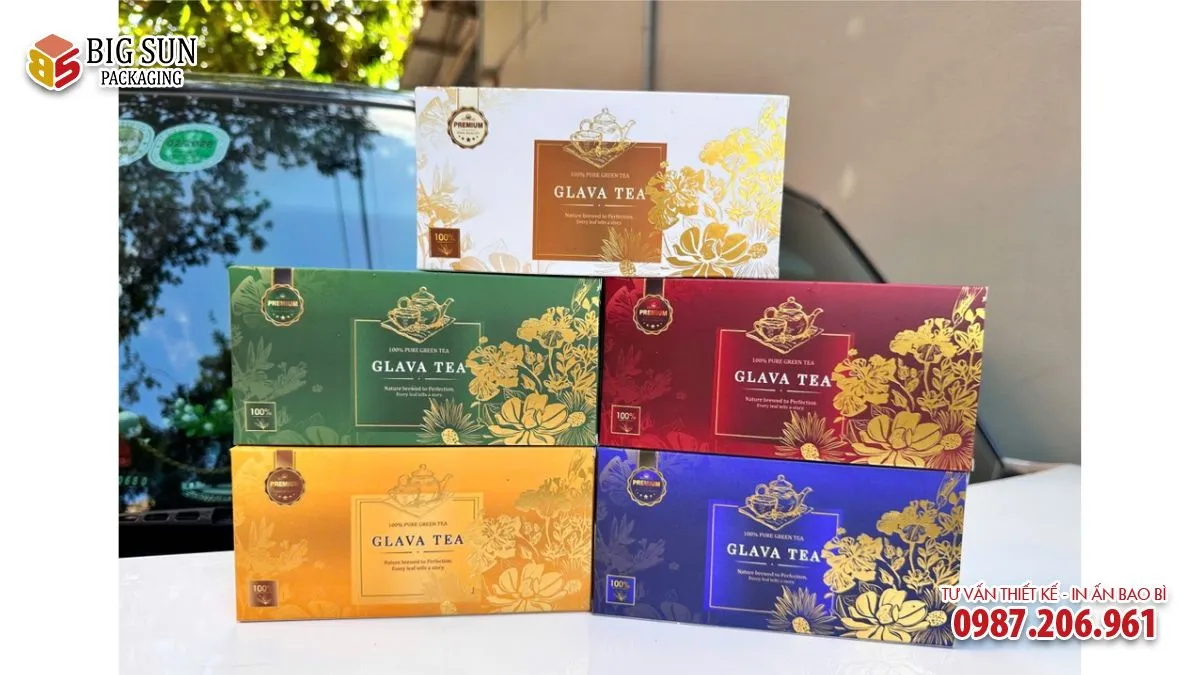 Hộp đựng bánh kẹo Tết Glava Tea