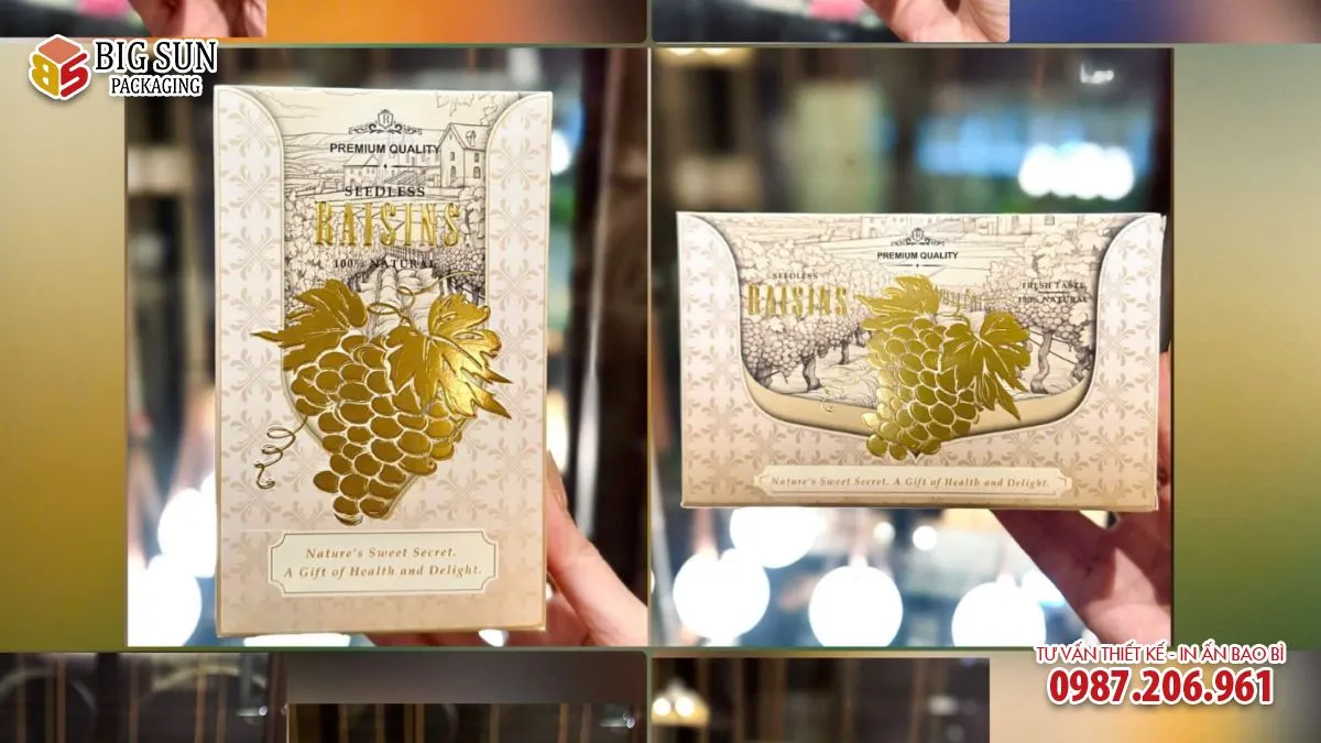 Hộp đựng bánh kẹo raisins hình quả nho