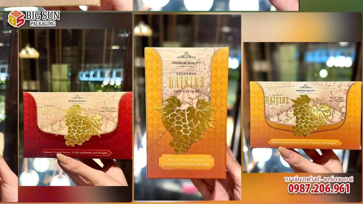 Hộp đựng bánh kẹo raisins hình quả nho