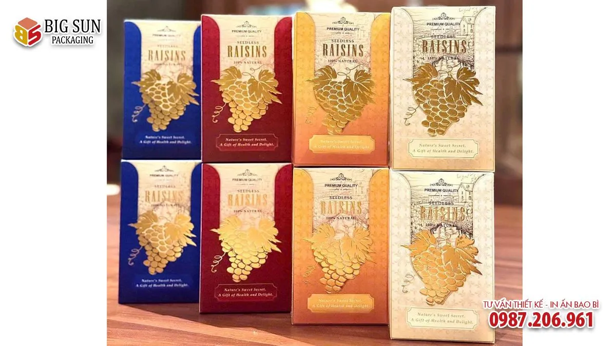 Hộp đựng bánh kẹo raisins hình quả nho