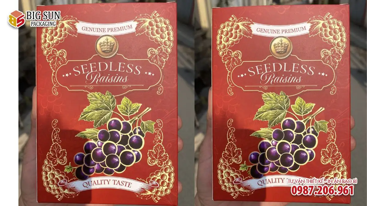 HỘP ĐỰNG BÁNH KẸO SEEDLESS RAISINS 