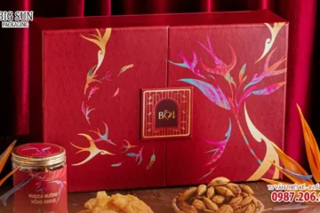 Hộp quà tết thương hiệu Sơn Mài Hỏa Cúc
