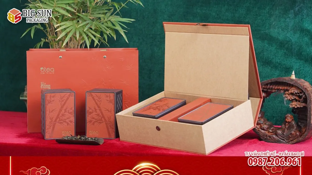 Hộp trà quà Tết thương hiệu Otea