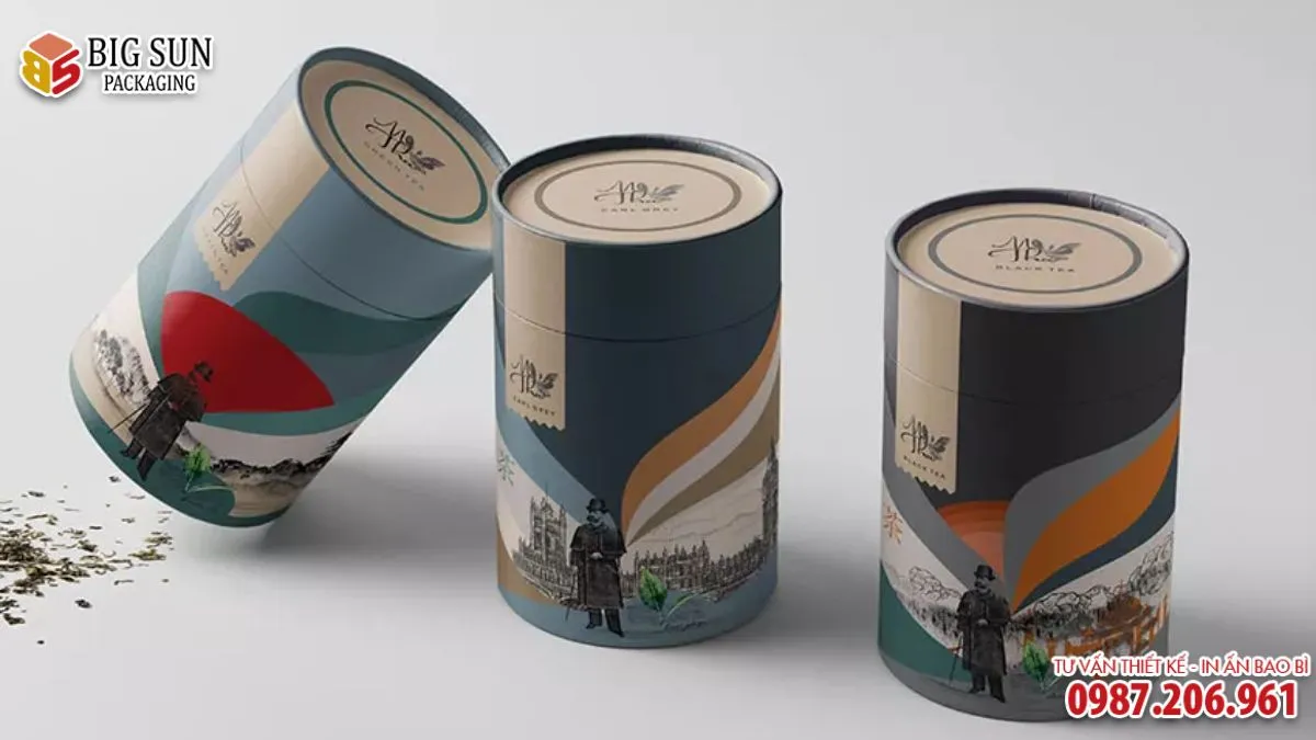 Bao bì trà xi lanh có thể phân hủy sinh học