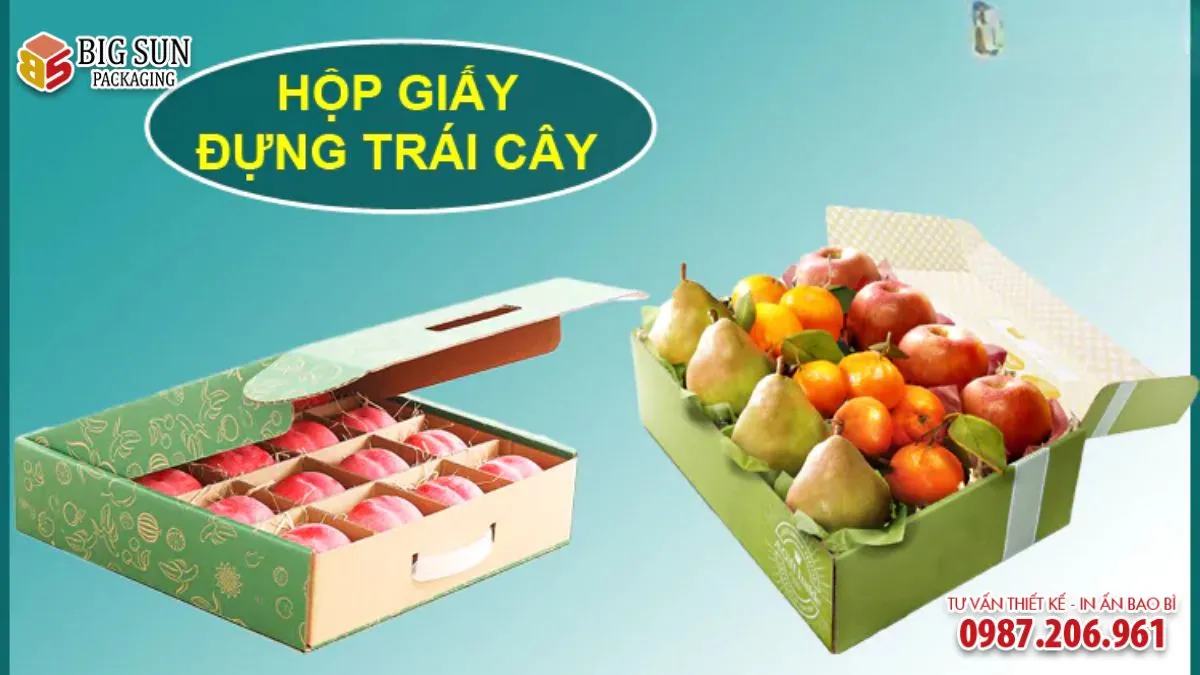 HỘP CARTON ĐỰNG HOA QUẢ NẮP ÂM DƯƠNG