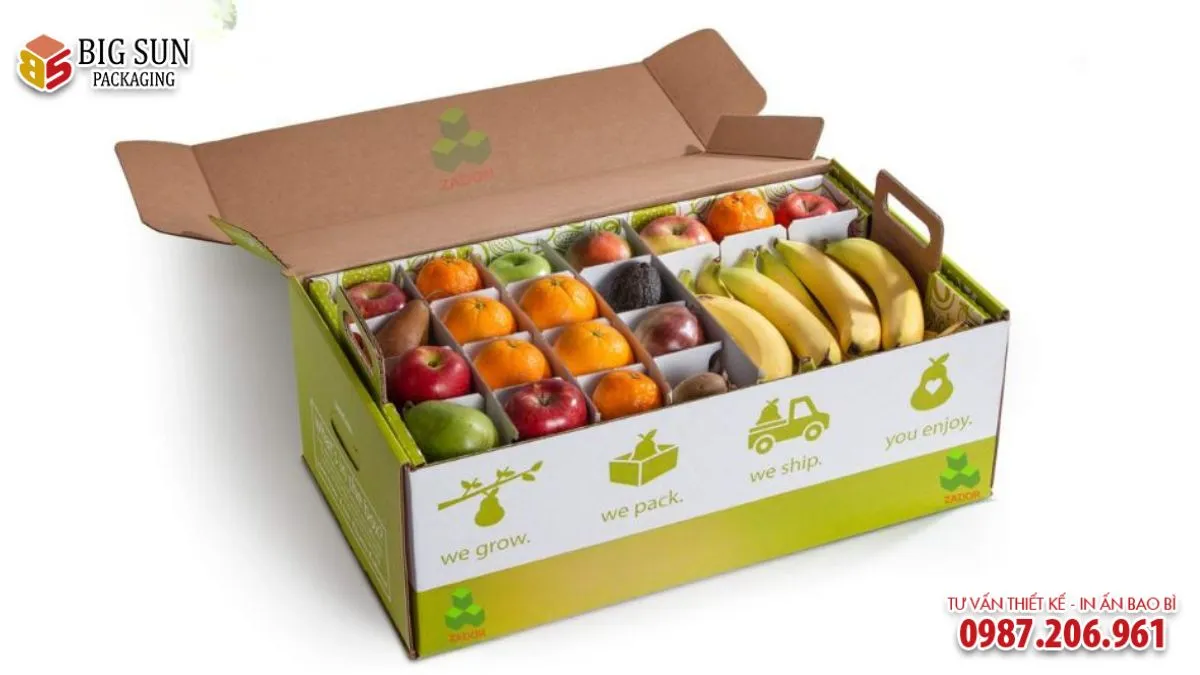 HỘP CARTON ĐỰNG HOA QUẢ NẮP ÂM DƯƠNG