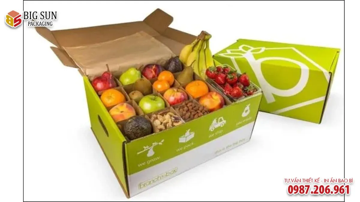 HỘP CARTON ĐỰNG HOA QUẢ NẮP ÂM DƯƠNG