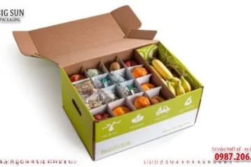 HỘP CARTON ĐỰNG HOA QUẢ NẮP ÂM DƯƠNG