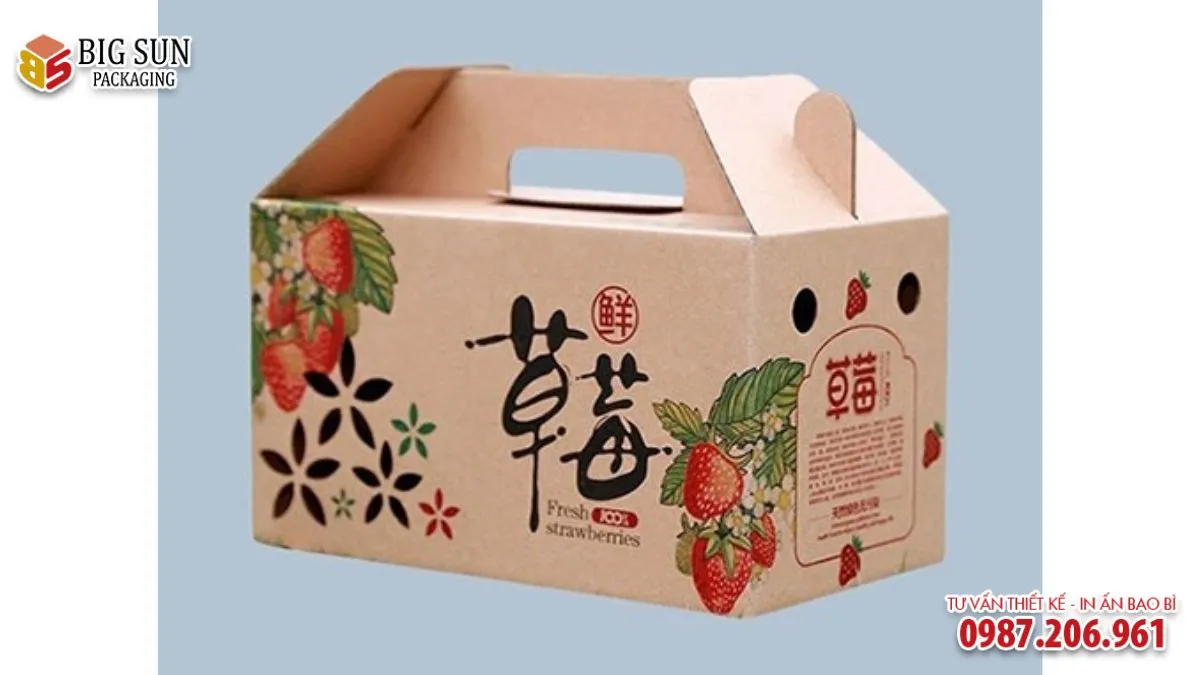 HỘP CARTON ĐỰNG HOA QUẢ NẮP ĐỐI MÃI