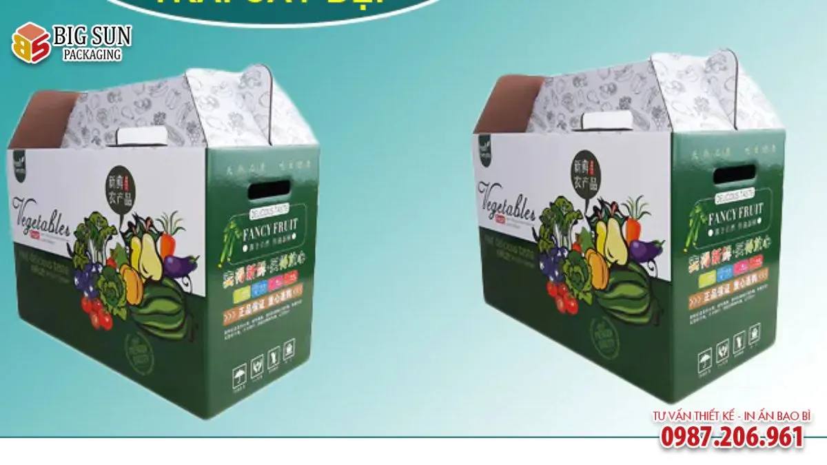 HỘP CARTON ĐỰNG HOA QUẢ NẮP ĐỐI MÃI