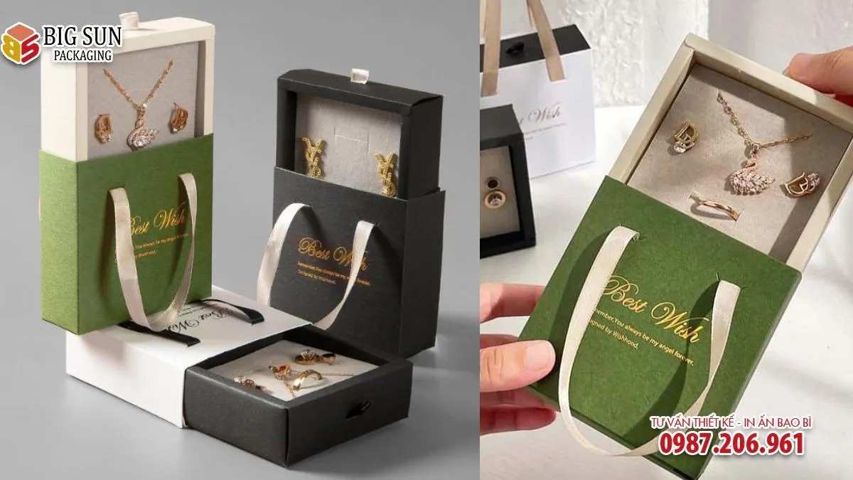 HỘP QUÀ TẶNG ĐỰNG TRANG SỨC VÀNG BẠC CAO CẤP