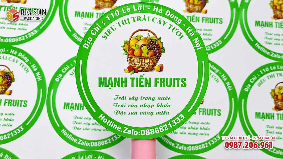 mau sticker tron manh tien fruit
