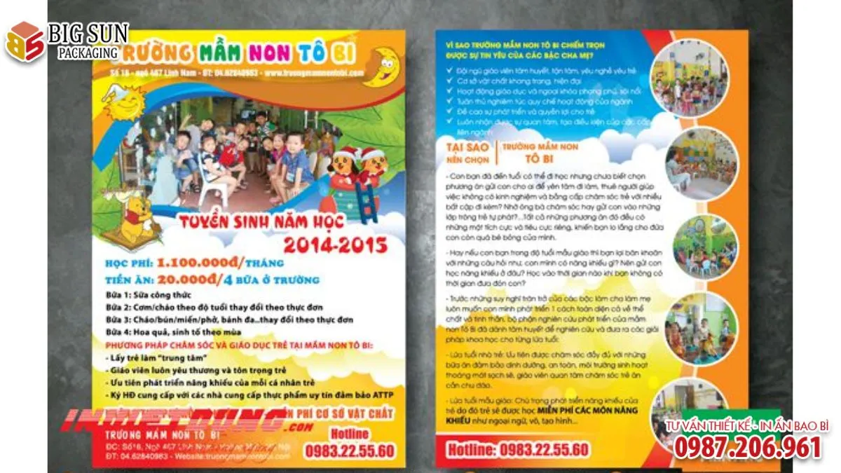 Thiết kế tờ rơi trường mầm non thu hút (4)