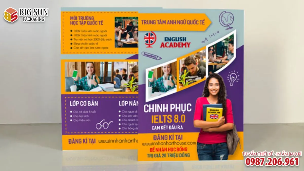 Tổng hợp mẫu tờ rơi trung tâm tiếng anh siêu hot 2026 (3)