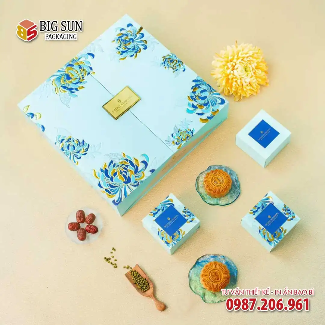 hộp bánh trung thu Intercontinental Hà Nội Premium 4 bánh