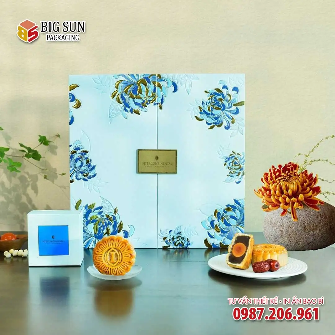 hộp bánh trung thu Intercontinental Hà Nội Premium 4 bánh chi tiết