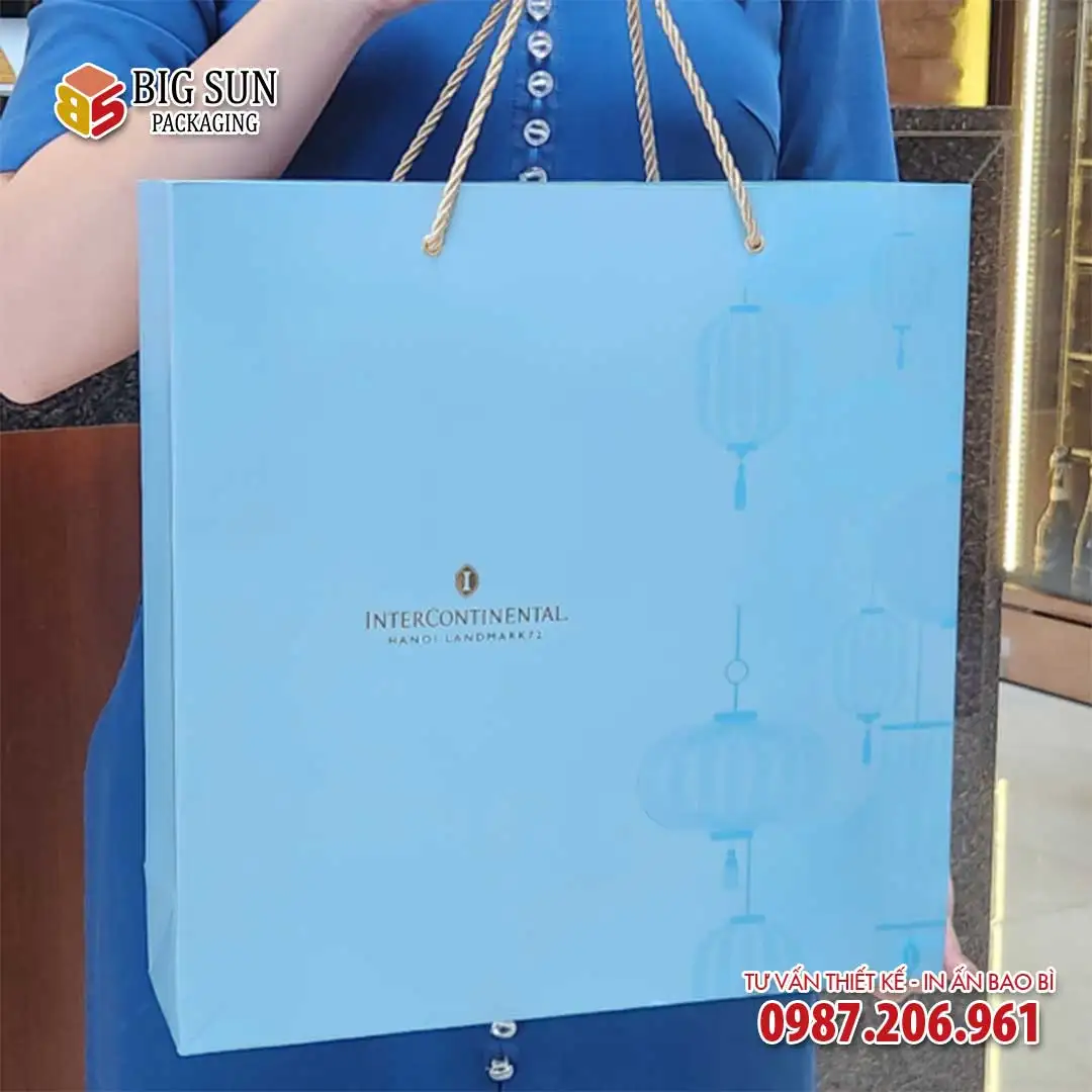 Túi đựng hộp bánh trung thu khách sạn Intercontinental Landmark 72