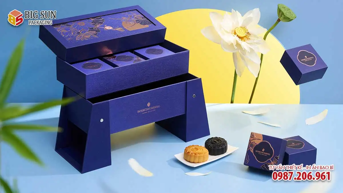 hộp bánh trung thu Intercontinental dòng Nguyệt Liên 4 bánh