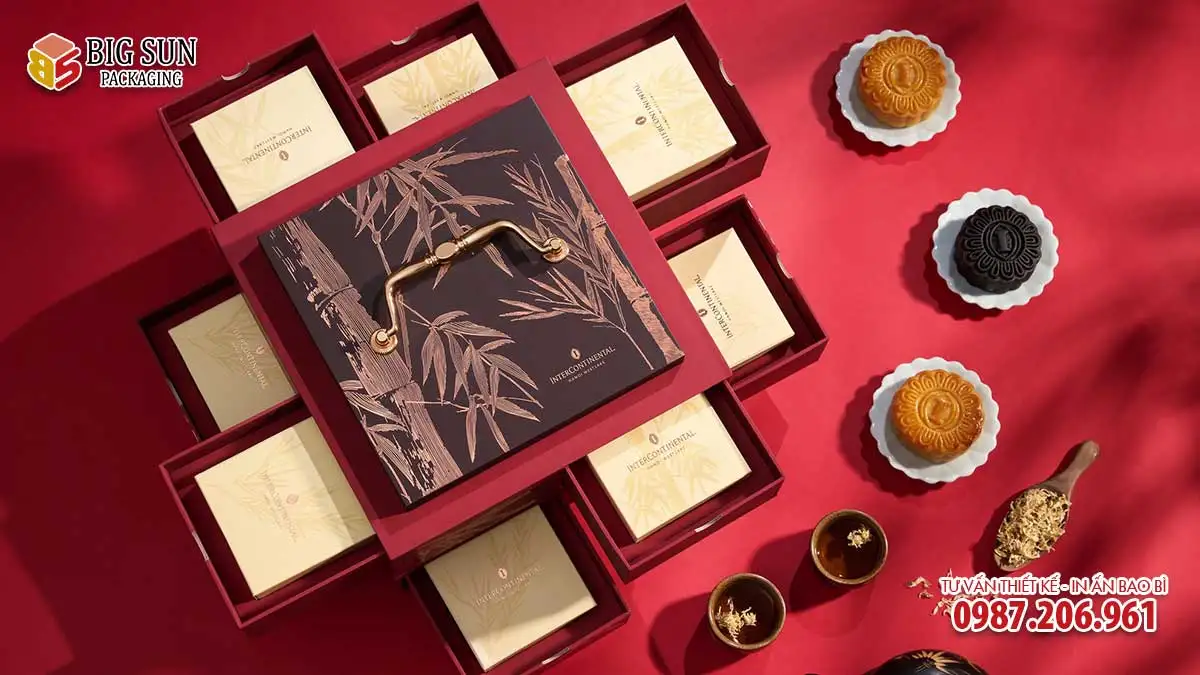 hộp bánh trung thu Intercontinental Westlake Phong Trúc 8 bánh
