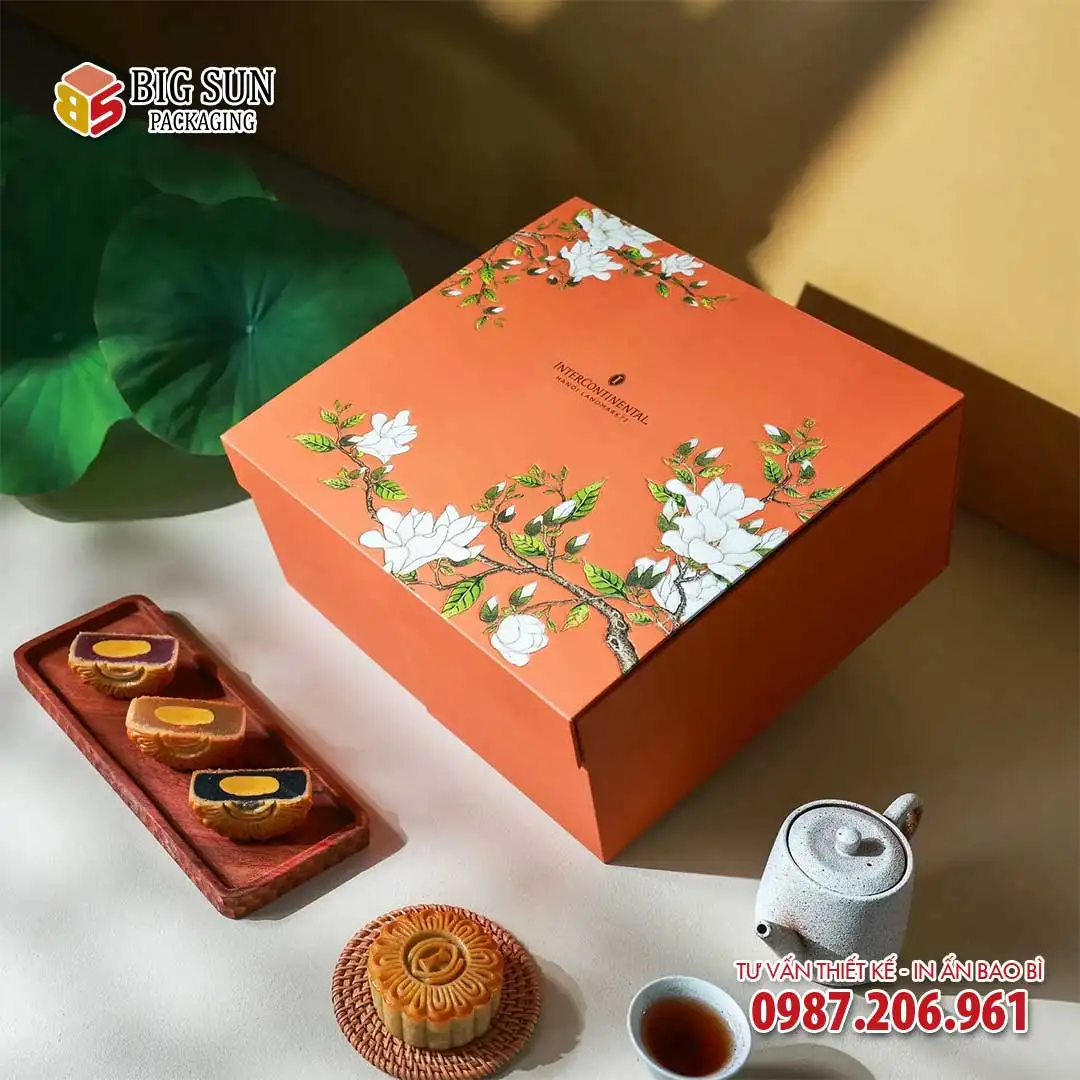 hộp bánh trung thu khách sạn Intercontinental Hà Nội dòng Premium 8 bánh