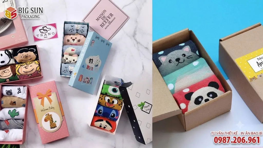 In Hộp Đựng Tất Trẻ Sơ Sinh Đẹp, Theo Yêu Cầu(4)