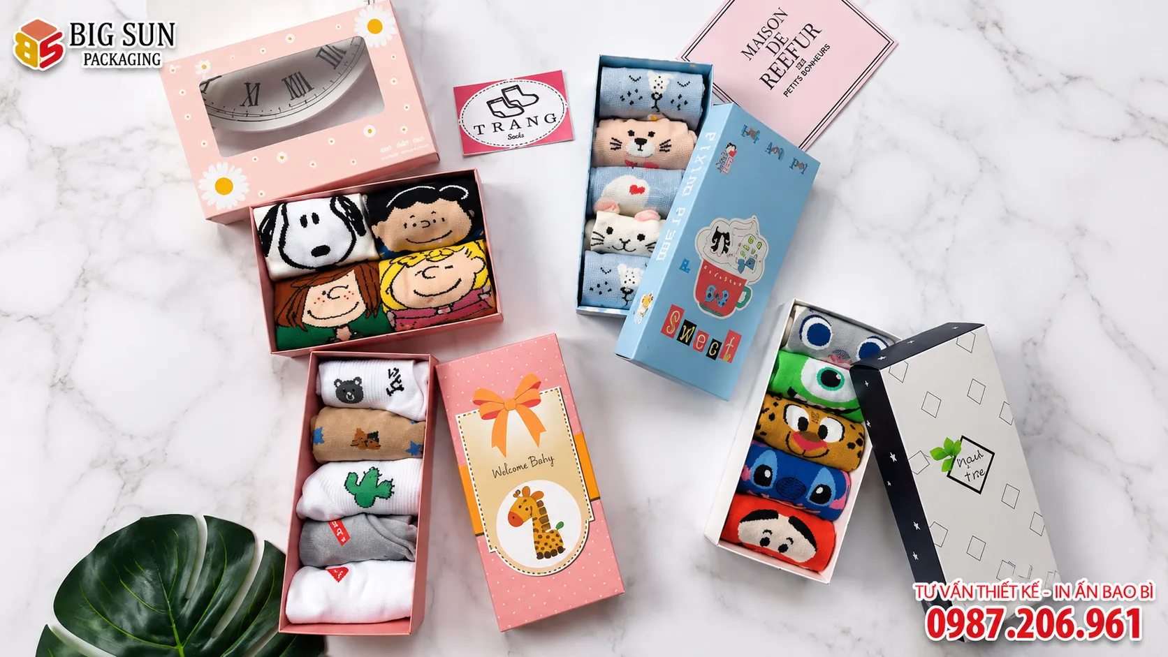 In Hộp Đựng Tất Trẻ Sơ Sinh Đẹp, Theo Yêu Cầu(4)