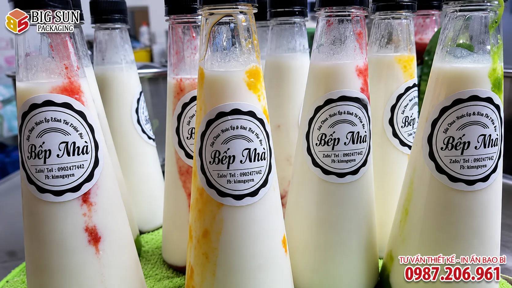In Tem Nhãn Sữa Chua Đẹp, Chống Thấm, Theo Yêu Cầu
