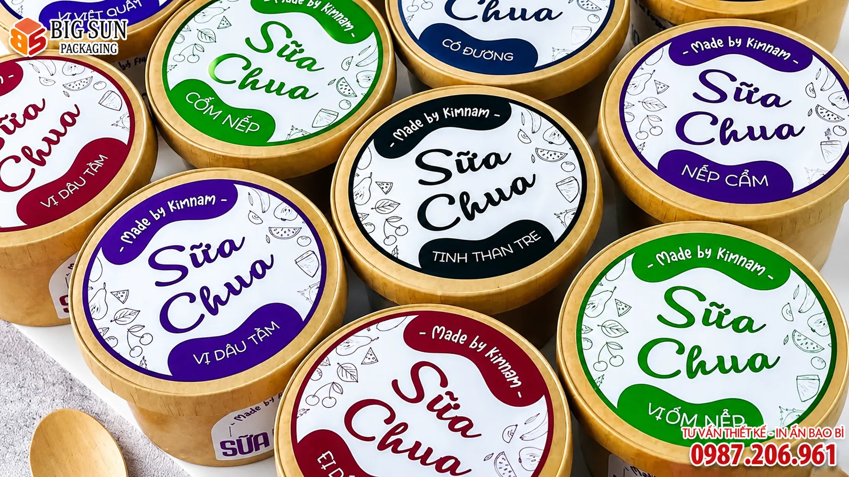 In Tem Nhãn Sữa Chua Đẹp, Chống Thấm, Theo Yêu Cầu