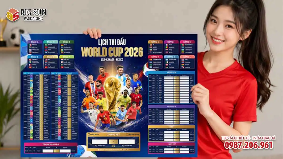 Mẫu lịch thi đấu World Cup 2026