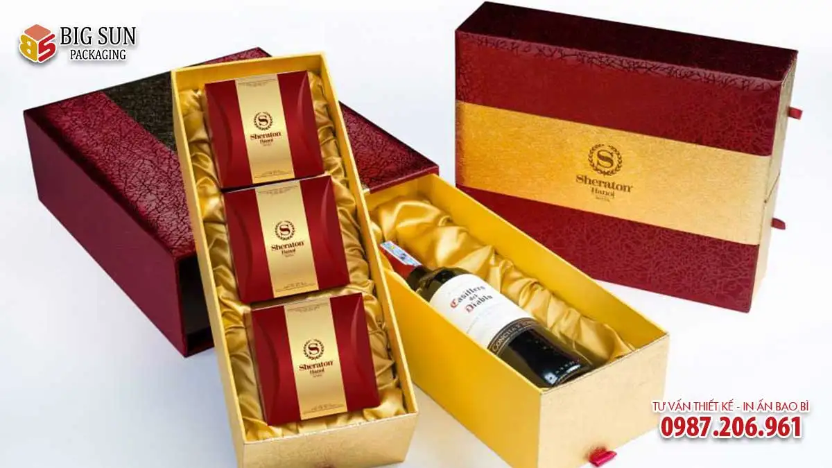 Hộp bánh trung thu Sheraton 6 bánh 1 rượu gift set doanh nghiệp