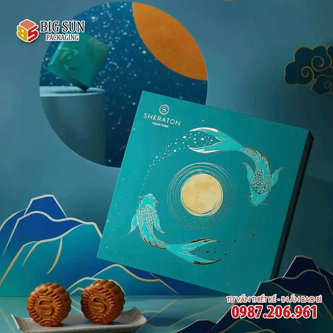 Hộp bánh trung thu Sheraton bộ Delight tươi sáng hiện đại