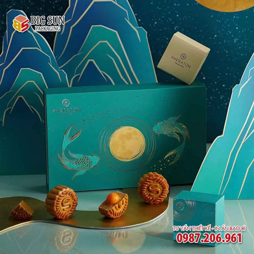 Hộp bánh trung thu Sheraton bộ Deluxe nâng tầm gift set