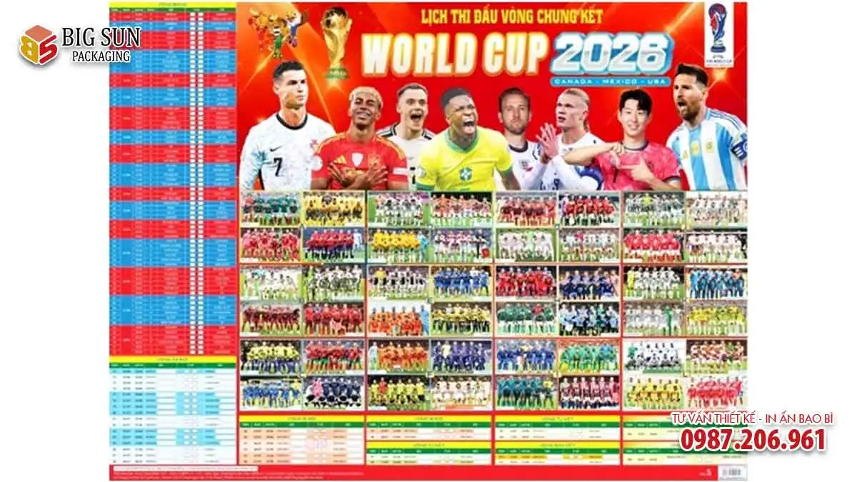 Mẫu in lịch thi đấu World Cup