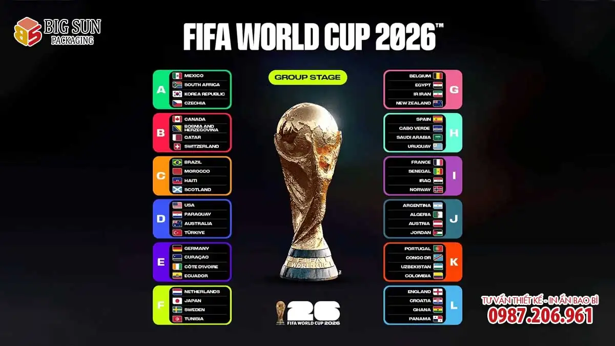 Mẫu lịch World Cup 2026 khổ lớn
