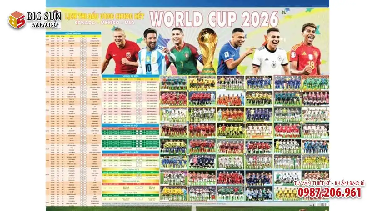 Mẫu in lịch World Cup 2026