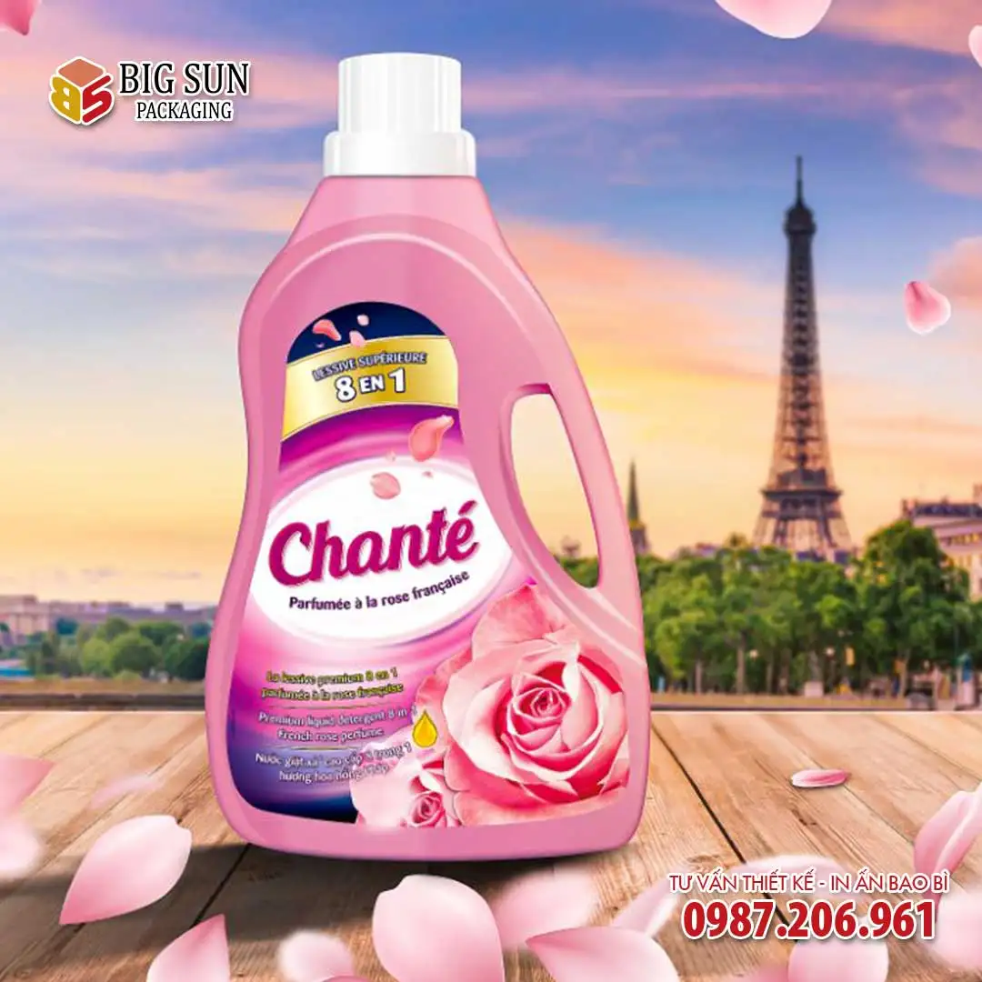Tem nước giặt Chante thiết kế tối ưu chi phí sản xuất