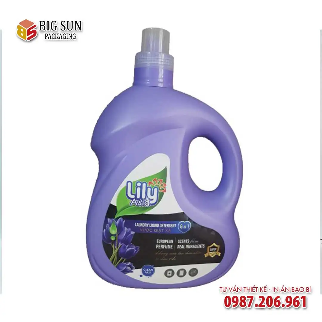 Tem nước xả vải Lily cán màng bóng chống nước